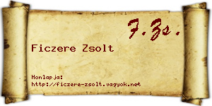 Ficzere Zsolt névjegykártya